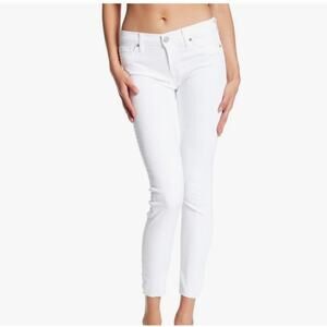 Hudson Krista Super Skinny Jeans Mid Rise White Stretchy Women 25